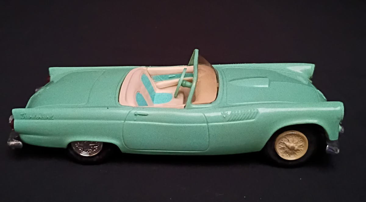 Vtg 1956 AMT Birmingham MI Thunderbird  Promo car metal bottom advertising