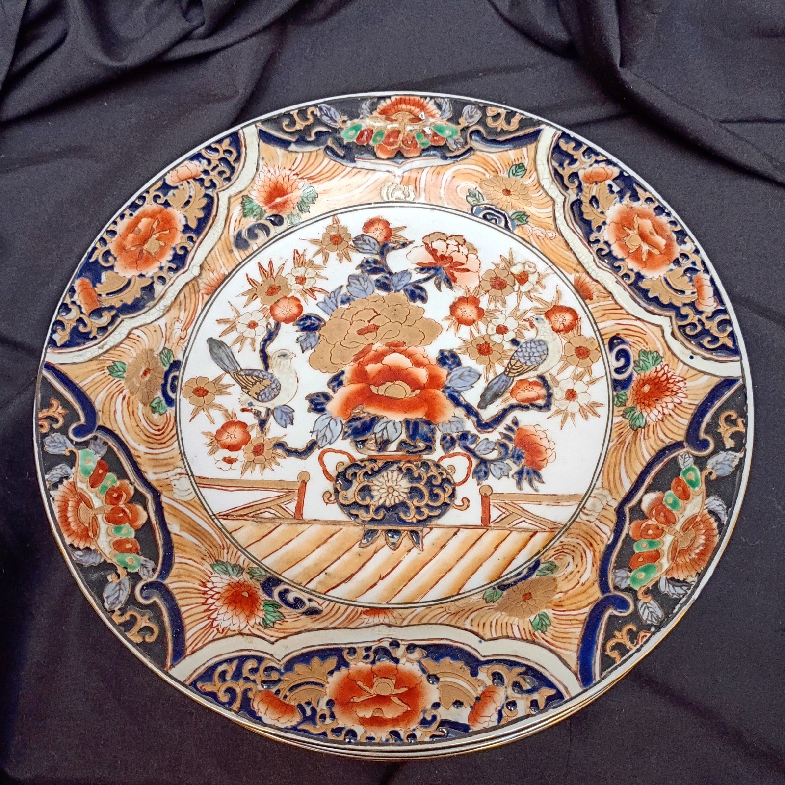 5 Imari 10.5" dinner plates Ca. 1940 ex cond Oriental Japanese Chinese porcelain